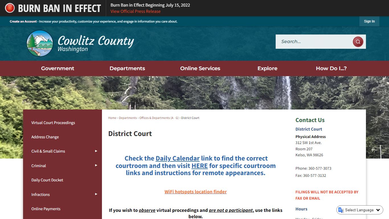 District Court | Cowlitz County, WA - Official Website